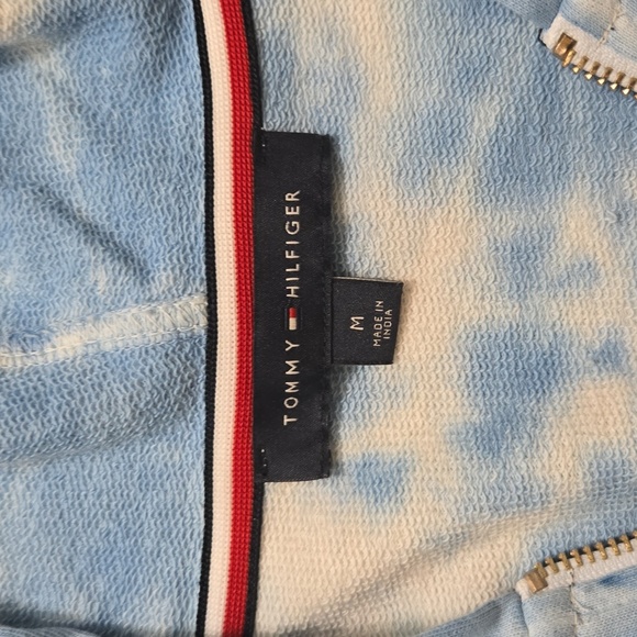 Tommy Hilfiger Blue and White Tie-Dye Hoodie/Size Med/NWOT - Picture 5 of 5